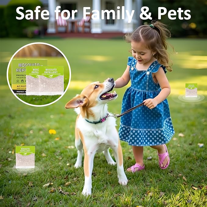 Mosquito Repellent Pouches, Made with Plant Essential Oils, Safe for Kids & Pets When Used As Directed & Pets, Long Lasting Indoor & Outdoor Mosquito Control for Home, Patio, Camping, Travel, 12 Pack