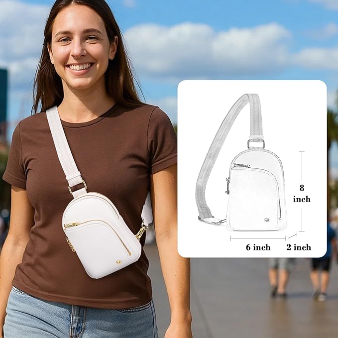 INICAT RFID Blocking Sling Bag Anti Theft Crossbody Bags Women Valentine's Day Gifts Travel Purses Vegan Leather