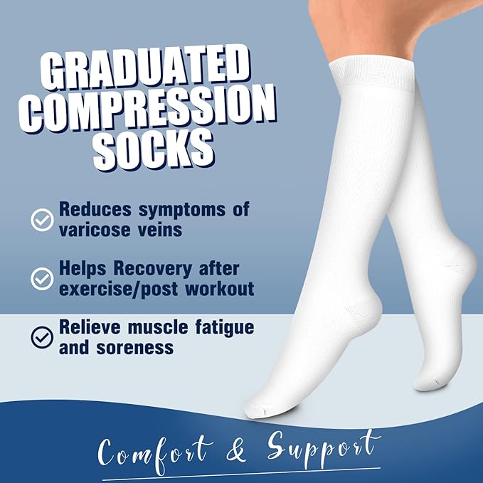 Laite Hebe 4 Pairs-Compression Socks for Women&Men Circulation-Best Support for Nurses,Running,Athletic