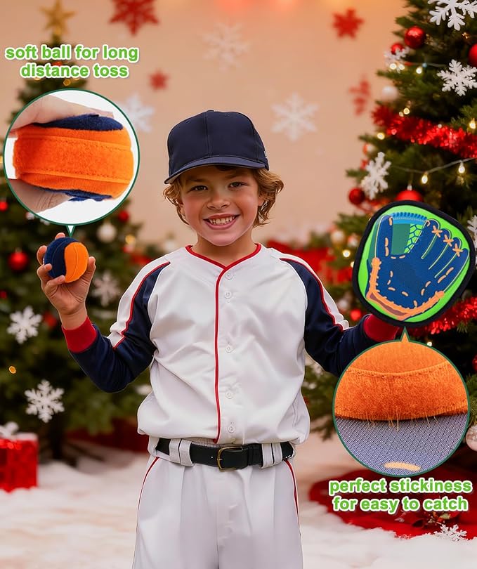 Toss and Catch Ball Game Kids Toys for 3 4 5 6 7 8 Year Old Boys Girls Birthda Gift, Valentines Day Gifts Outdoor Games Yard Play Beach Pool Toys for Kids Ages 4-8 8-12 Toddler Baseball Glove