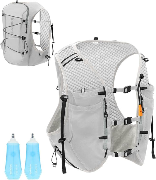 Sportsnew Running Vest for Women Men, Lightweight 10L Hydration Backpack with Waterproof Phone Pocket, Hydration Pack with Water Bladder for Hiking Trail