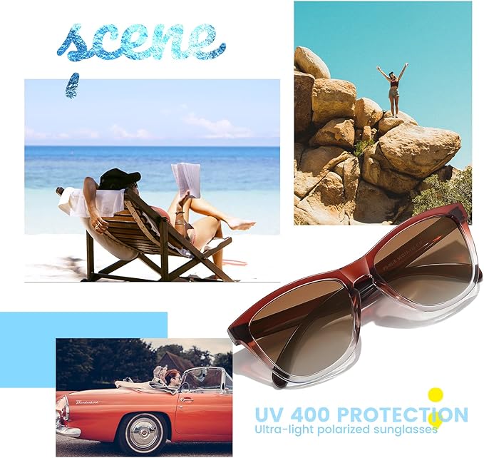 Sunglasses Womens Polarized Sunglasses for Mens Womens Retro Mirror Lens for Driving Fishing UV400 Protection