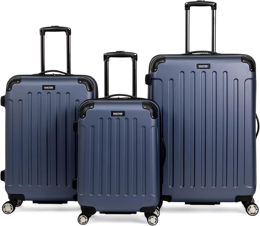 Kenneth Cole REACTION Renegade Luggage Expandable 8-Wheel Spinner Lightweight Hardside Suitcase, Smokey Purple, 3-Piece Set (20"/24"/28")