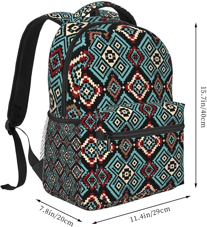 Native American Backpack for Men Women,Casual Travel Hiking Camping Backpacks Lightweight Bookbag