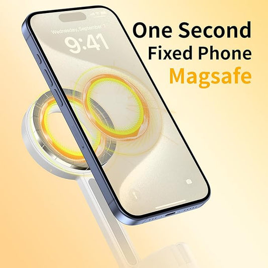 SEAJIC Magnetic Selfie Stick Tripod with Remote,54" Phone Tripod Compatible with MagSafe,Fit for iPhone 12/13/14/15 Series,Magsafe Case and Other Phones with Metal Ring