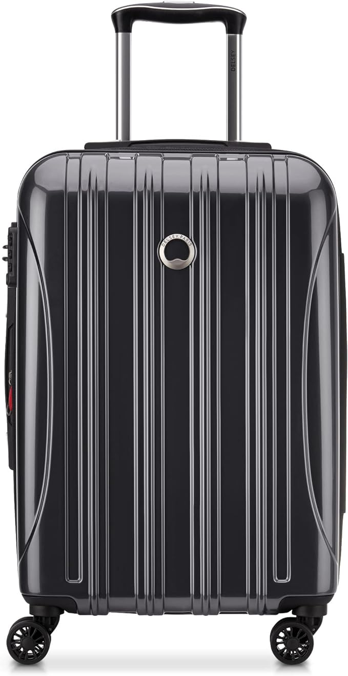 DELSEY PARIS Helium Aero Hardside Expandable Luggage with Spinner Wheels, Titanium, Carry-On 21 Inch