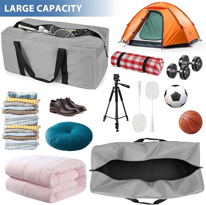 Extra Large Travel Duffle Bag, 160L Gear Bag for Men and Women, Storage Bag Ideal for Overnight Camping and Weekend Getaways