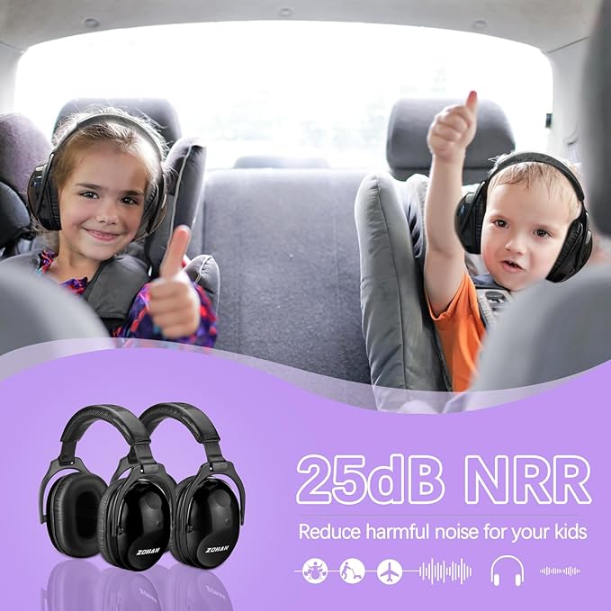 ZOHAN Kids Ear Protection 2 Pack,Kids Noise Canceling Headphone for Concerts, Monster Truck, Fireworks