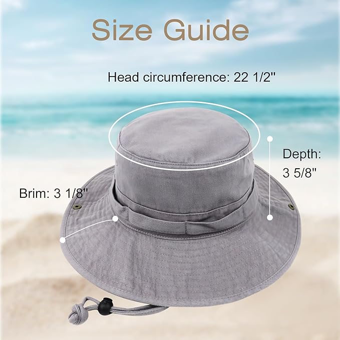 Bucket Hat Wide Brim UV Protection Sun Hat Boonie Hats Fishing Hiking Safari Outdoor Hats for Men and Women