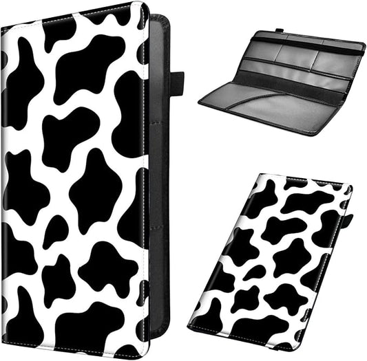 Car Registration and Insurance Holder, Leather Car Glove Box Organizer, Cool Car Accessories for ID, Driver's License Cards & Essential Document, business cards, Men&Women,Cute Cow