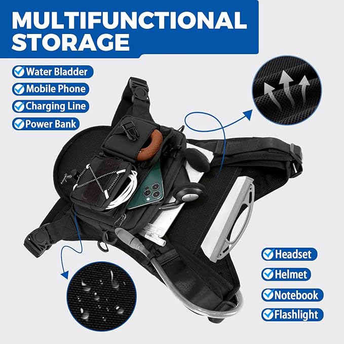 Criuage USA Original Patent Running Hydration Vest Backpack, Lightweight Chest Pack with 2.0L Water Bladder Bag Daypack for Hiking Running Cycling Race Marathon for Women Men
