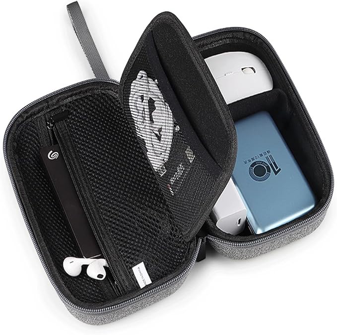 Hard Electronic Organizer Travel Case for MacBook Power Adapter Chargers Cables Power Bank Apple Magic Mouse USB Flash Disk SD Card Hard Drive Portable Carrying Case Accessories Hard Bag