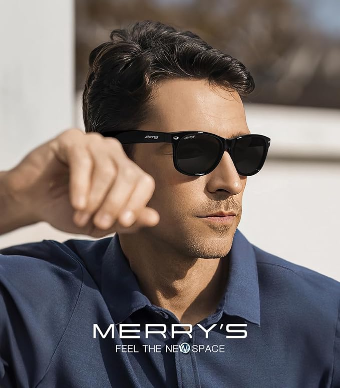 MERRY'S Polarized Unisex Shades Sunglasses for Men and Women Vintage Polarized Sun Glasses Mirror Lens