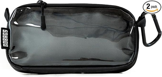 GOBAGS NEO Production Zipper Bags - Electronics & Camera Accessories Bag - Cable organizer, Gear Accessory Pouch, Travel Camera Essentials (Extra Small, Black, 2 pack)