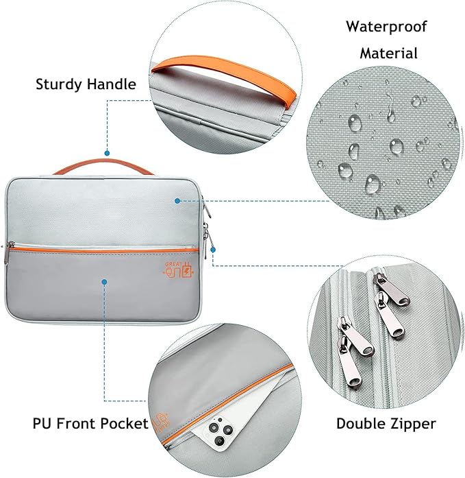 Electronics Travel Organizer, Double Layer Cable Organizer Bag Waterproof Electronics Accessories Storage Bag for Charger, Phone, Power Bank, Hard Drive, Cord, Tablet