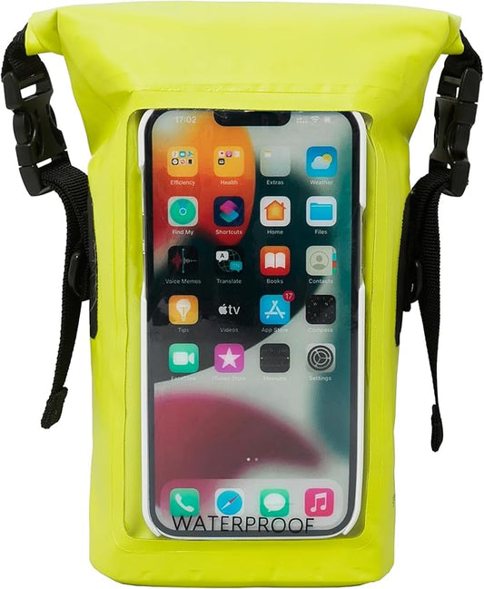 geckobrands Waterproof Phone Tote with 2L Dry Bag and Adjustable Strap – Protect Your Phone and Valuables While on The Go