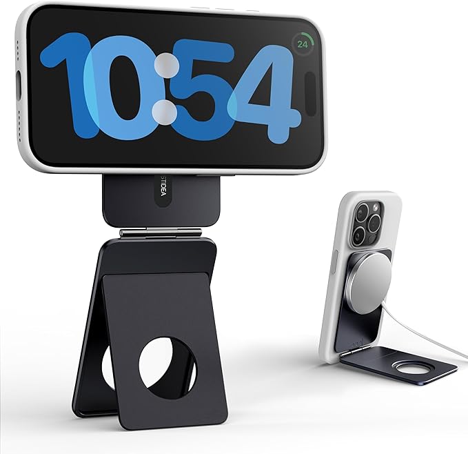 Magnetic Tripod for iPhone, Aluminium Phone Tripod Stand Compatible with Magsafe iPhone 17/16/15/14/13/12 Series, Foldable Strong Magnetic Phone Stand & Portable Phone Holder