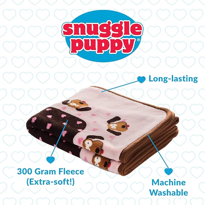 Snuggle Puppy Blanket for Pets - Cozy Dog Blanket for Small Dogs - Machine Washable Dog Blanket
