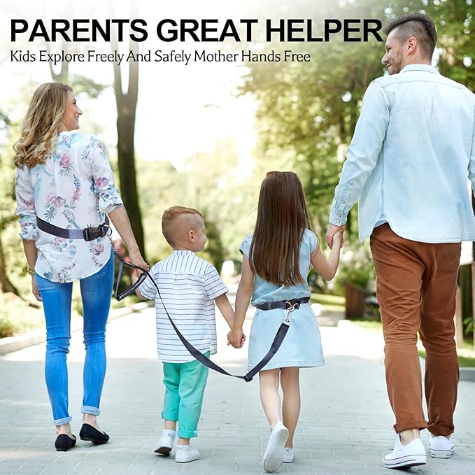 Secure Waist Leash Harness for Kids with Autism, Hands Free Walking Harness with Adjustable Tether and Handle, Keep Autistic Special Needs ADHD Children Safe and Close in Public, Child Elopement Leash