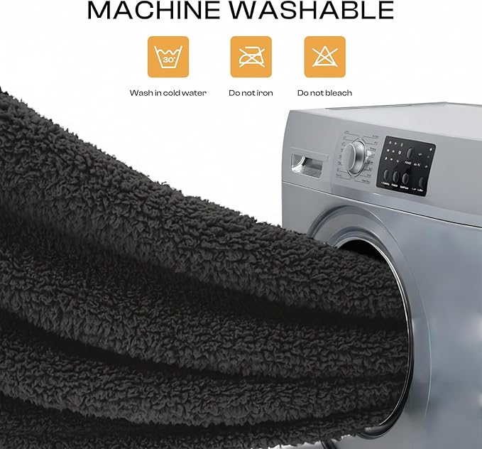 1 Pack 3 Calming Blankets Fluffy Premium Fleece Pet Blanket Soft Sherpa Throw for Dog Puppy Cat Black Small (23”x16'')