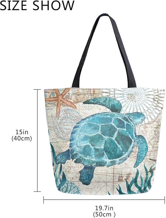 senya Large Beach Shoulder Bags Canvas Tote Water Resistant for Gym Travel Daily