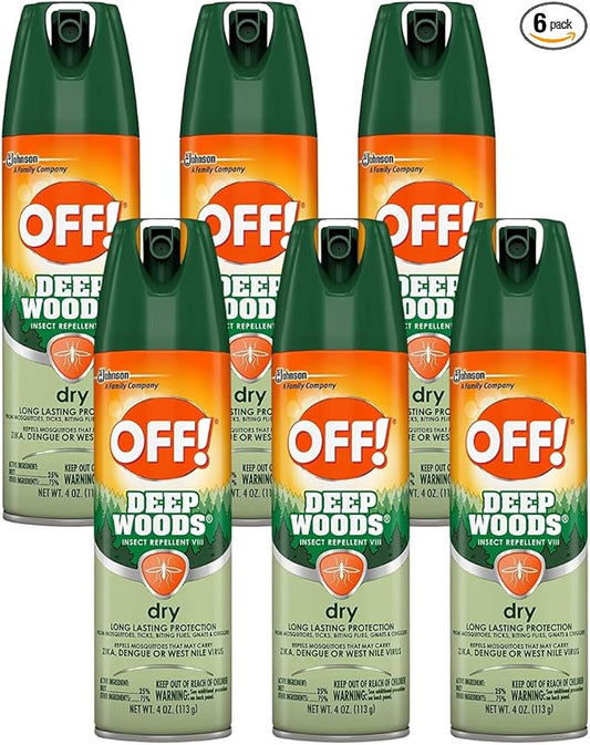 OFF! Deep Woods Insect Spray VIII Dry 4 Ounce (Pack of 6)
