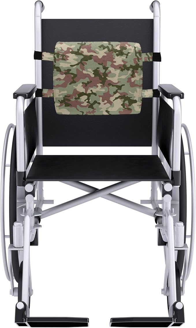 Ambesonne Camo Lumbar Back Support Pillow, Illustrated Green Camouflage in Forest Colors Hunter Theme, High Density Foam for Office Chairs Car Seats, 14" x 13", Dark Green Army Green