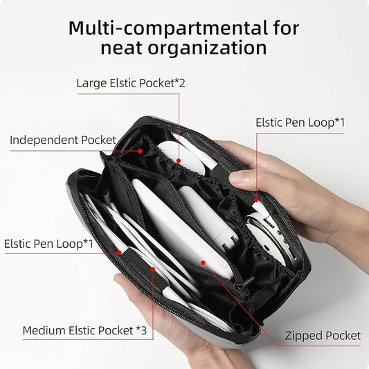 RIGHT AWAY Electronic Organizer,Waterproof Travel Accessories Storage, Tech Pouch for Cord, Power bank, Airpods, Daily Items