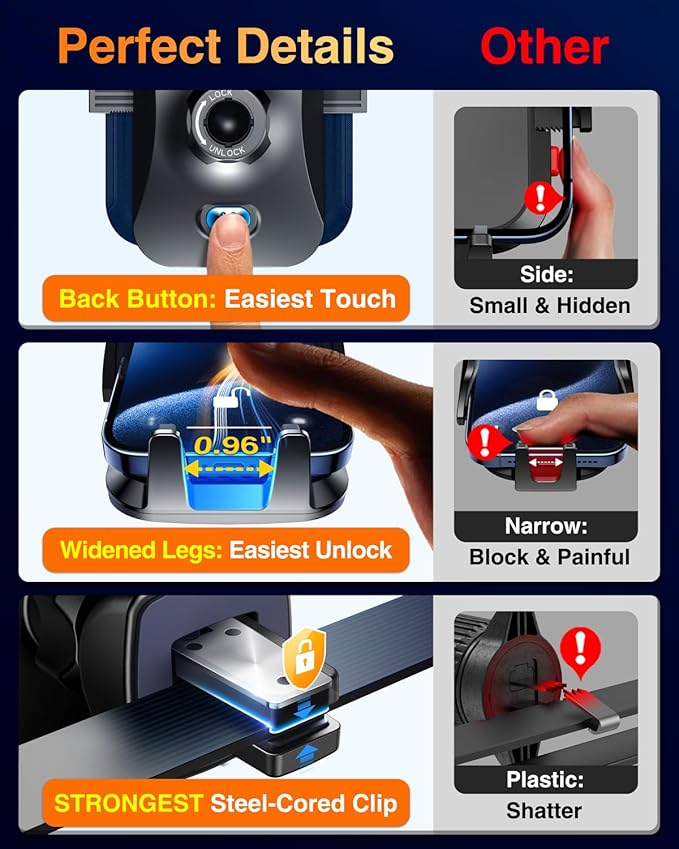VANMASS【85+LBS Strongest Suction & Military-Grade Ultimate Car Phone Mount【Patent & Safety Certs】 Cell Phone Holder Truck for Dashboard Windshield Vent for iPhone 17 Pro Max 16 15 for Samsung Kits