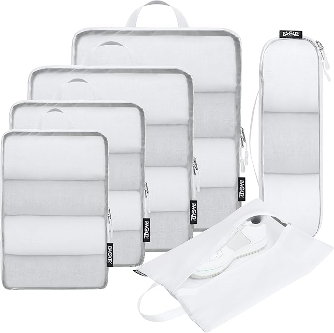 BAGAIL 6 Set Ultralight Compression Packing Cubes Packing Organizer for Travel Accessories Luggage Suitcase Backpack