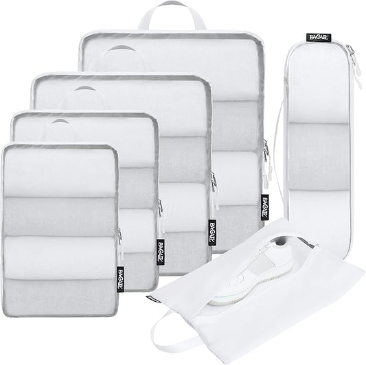 BAGAIL 6 Set Ultralight Compression Packing Cubes Packing Organizer for Travel Accessories Luggage Suitcase Backpack