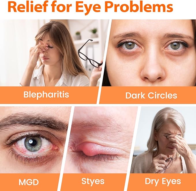 Silk Heated Eye Mask, Cordless Warmer Compress for Dry Eyes, 4-Level Temperature & Time Settings, Rechargeable & Washable, Gifts for Family Friends (Grey)