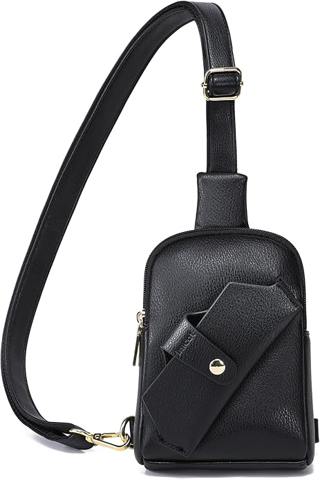 INICAT Travel Small Crossbody Sling Bags Women Cross Body Purses Passport Holder Vegan Leather Fanny Packs Birthday Gifts