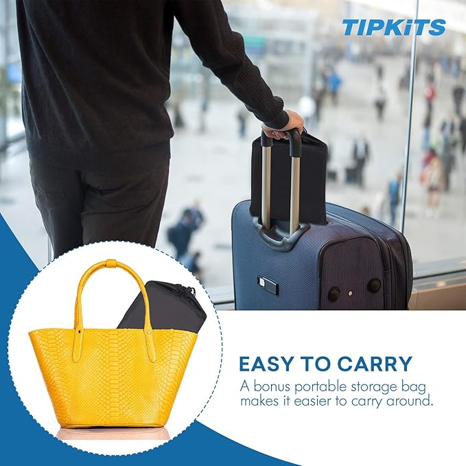 2 Pack Foot Hammock for Plane Travel with Comfortable No Clashing Base, Portable Foot Rest Made with Premium Memory Foam, Airplane Footrest Travel Essentials to Relax Your Feet