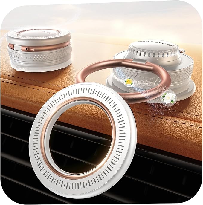 MAGIC JOHN Car Phone Holder for Magsafe [2-in-1 Fragrance Diffuser & Magnetic Phone Holder] 360° Adjustable Car Phone Mount, Phone Holders for Your Car for iPhone 17 Pro Max 16 15 14 13 12 Air Plus