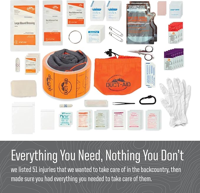 Compact First Aid Kit, Medical Grade Adhesive, Emergency Response Kit, 1 Pound (Full Kit, 2, Count)