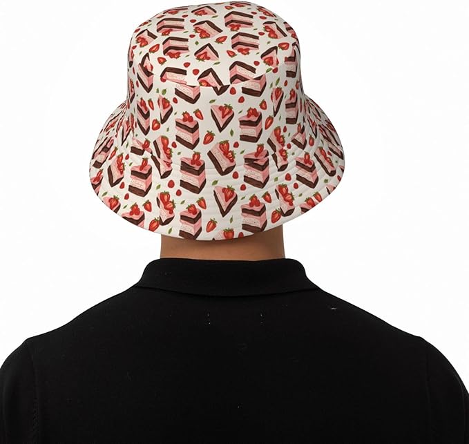 Unicorn and Pink Flower Fisherman Hat Summer Foldable UV Protection Sun Hat