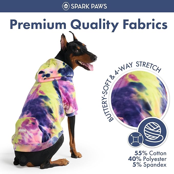 Spark Paws Dog Hoodie – Premium Dog Sweater for Small, Medium, and Large Dogs | Warm Outfits for French Bulldogs, Pitbull, Puppy, Winter Jacket Alternative - Berry Lemonade - 3XL