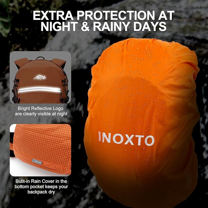 Hydration Backpack, 25L Hiking Backpack with 3L Water Bladder and Rain Cover, Hiking Water Backpack Men Women Lightweight Hydration Pack for Hiking, Cycling, Climbing, Camping