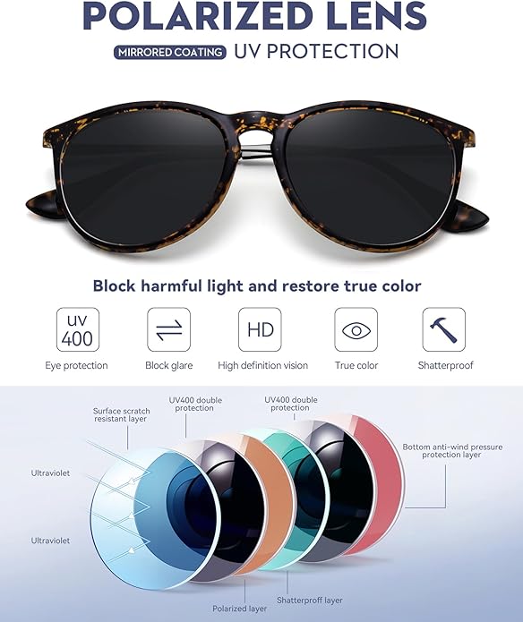 Retro sunglasses womens 2024 trendy round classic glasses