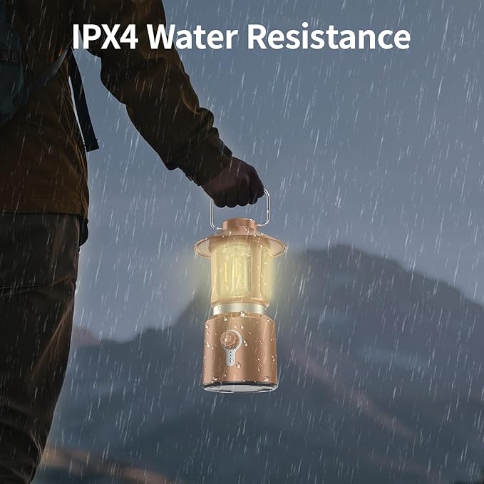 Retro Classic LED Camping Lantern, Rechargeable Stepless Dimming Vintage Lantern, 3 Light Modes (2000K-6500K), 8000mAh Power Bank, Bright Hanging Tent Light for Indoor & Outdoor, Hiking, Camp