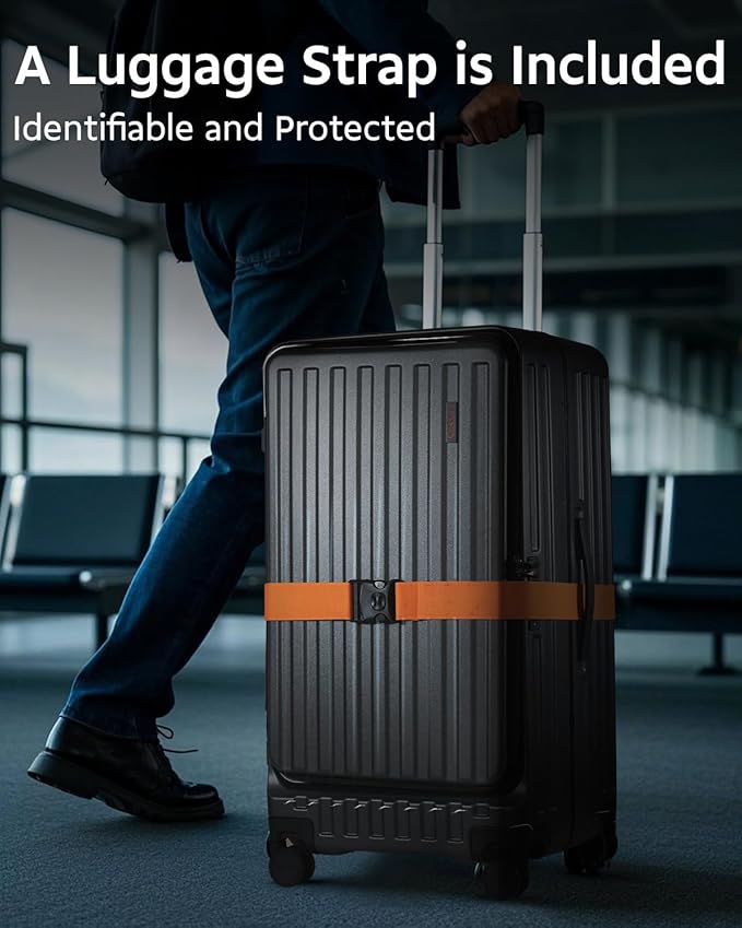 Luggage Sets 2 Pieces, 20 Inch Carry On Luggage and 29 Inch Checked Luggage with Spinner Wheels, Lightweight ABS+PC Hardshell Trunk Suitcases with Aluminum Frame, Top Opening (Black, 20/29)