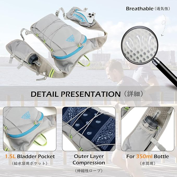 TRIWONDER Hydration Running Vest Lightweight Water Backpack Pack for Men Women Hydration Water Pack for Cycling, Running, Hiking, Biking