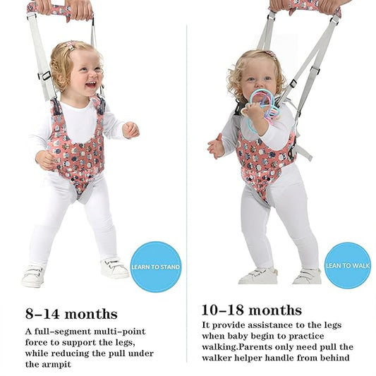 IULONEE Baby Walker, Handheld Kids Toddler Walking Harness Helper Assistant Protective Belt Child Activity Walker Adjustable Standing Up Walking Learning Helper for Toddler 7-24 Month (Orange)