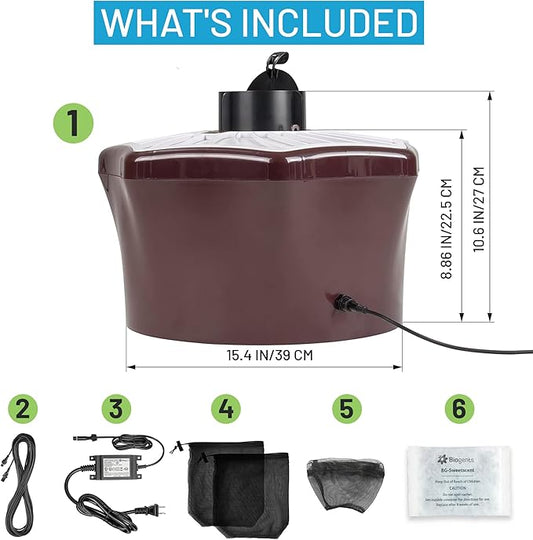 Biogents Mosquitaire Outdoor Mosquito Trap with Sweetscent Lure | Eco-Friendly, Pesticide-Free, Pet-Safe Repellent Alternative | Electric Catcher for Comprehensive Mosquito Control