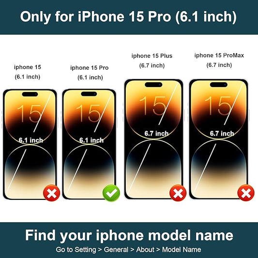 Folosu Compatible with iPhone 15 Pro Case Wallet with Card Holder, 360°Rotation Finger Ring Holder Kickstand, RFID Blocking Leather Protective Double Buttons Shockproof Cover 6.1 Inch Green