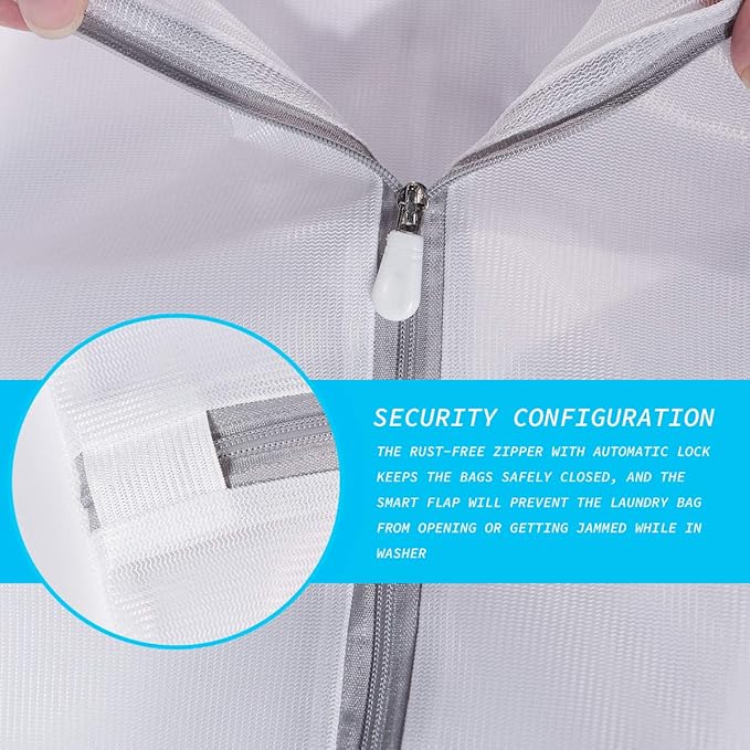 Laundry Mesh Bag-Heavy Duty Mesh Laundry Bags,Laundry Bags Mesh Wash Bag for Washing Machine-Supper Zipper Net Laundry Bag for Travel,Lingerie,Sweater,Garment,Undergarment 4（24Inch×24Inch）