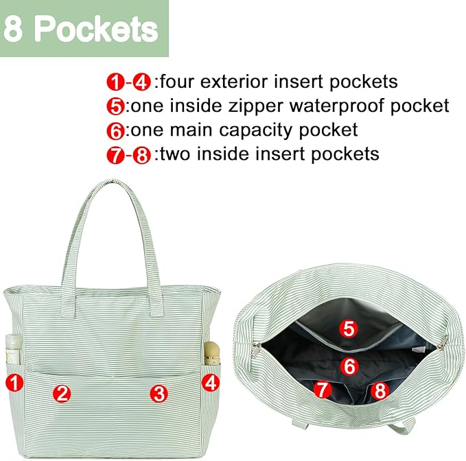 Beach Pool Bags Tote for Women Ladies Large Gym Tote Carry On Bag With Wet Compartment for Weekender Travel Waterproof