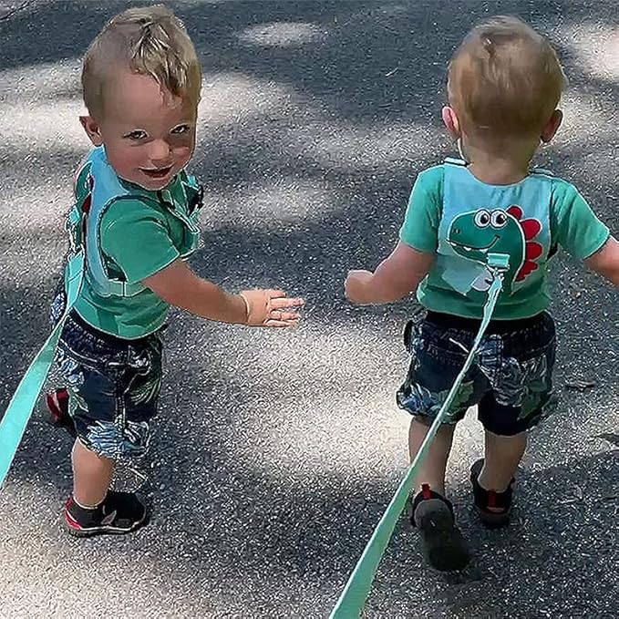 Toddler Leash-Baby Walking Safty Harness and Child Anti Lost Wrist Link for Girls/Boys Travel (Green)