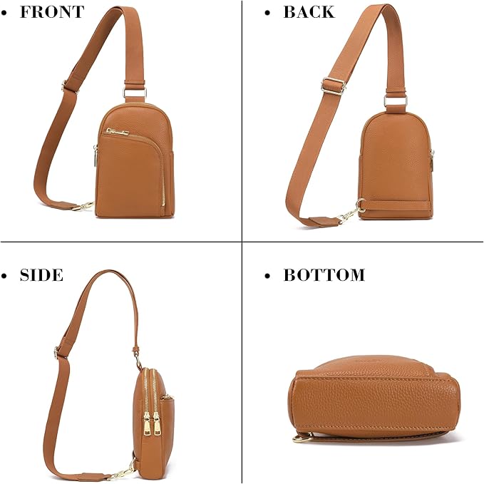 INICAT RFID Blocking Sling Bag Anti Theft Crossbody Bags Women Valentine's Day Gifts Travel Purses Vegan Leather
